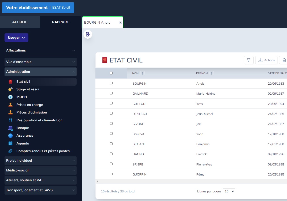 Logiciel DUI esat